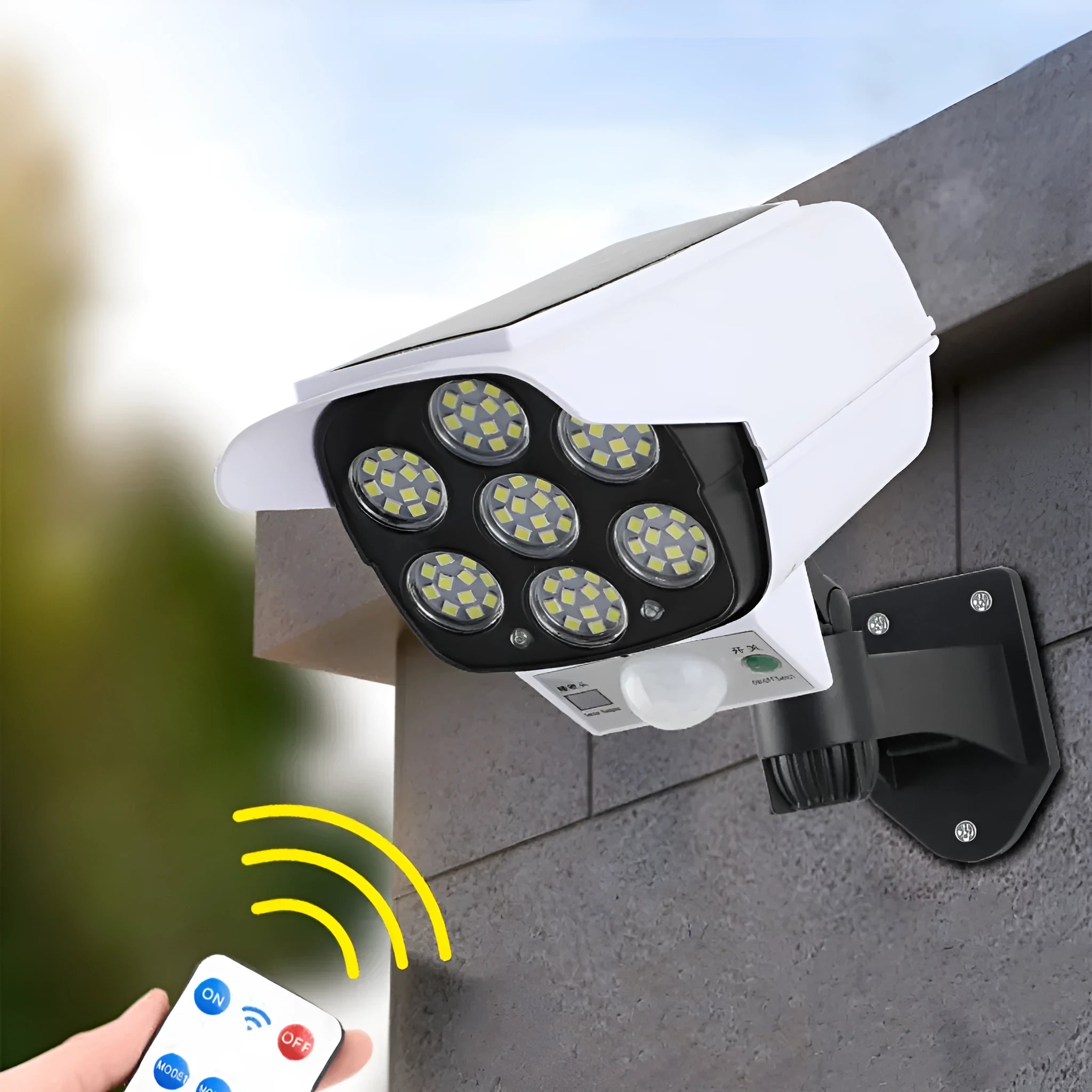 Solar simulation outdoor monitoring light with waterproof induction for courtyard and wall placement