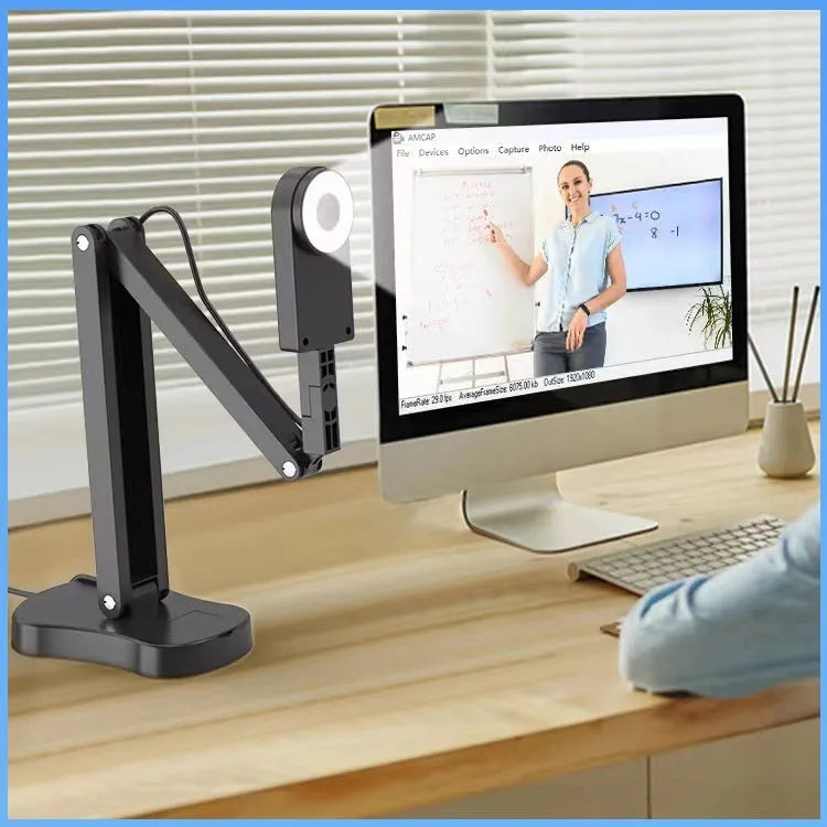 8MP USB webcam with built-in microphone for computer video calls and streaming
