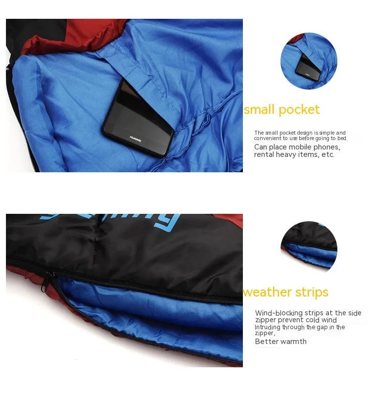 Mummy style camping sleeping bag in Army Green colour with compression storage bag.