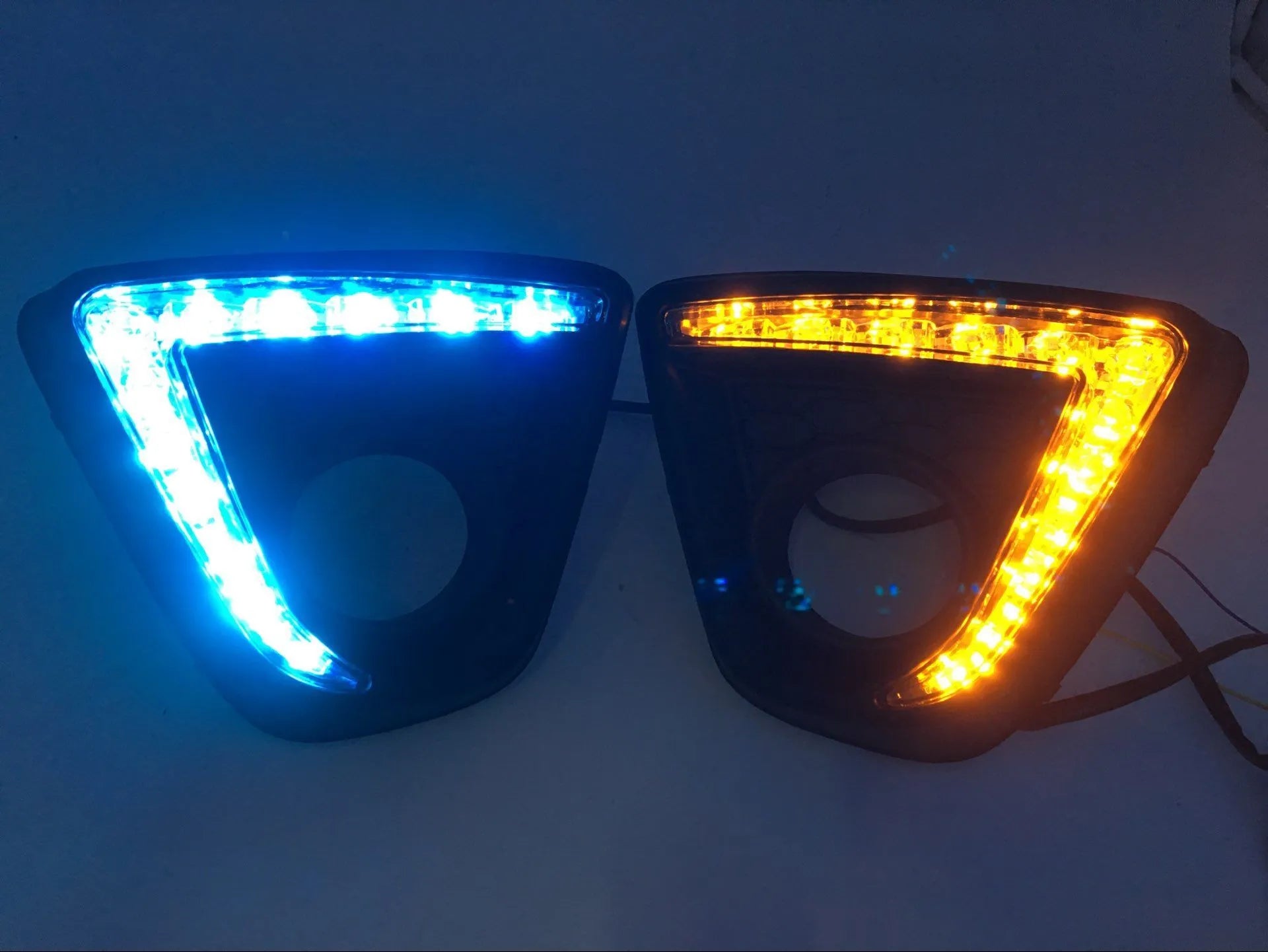 Mazda CX-5 LED daytime running lights with electroplated white finish and turning yellow light options