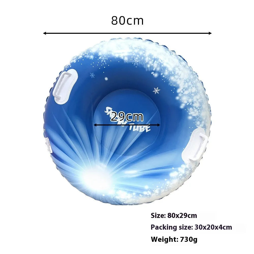 PVC winter ski ring toy in colourful printed designs for children's outdoor play