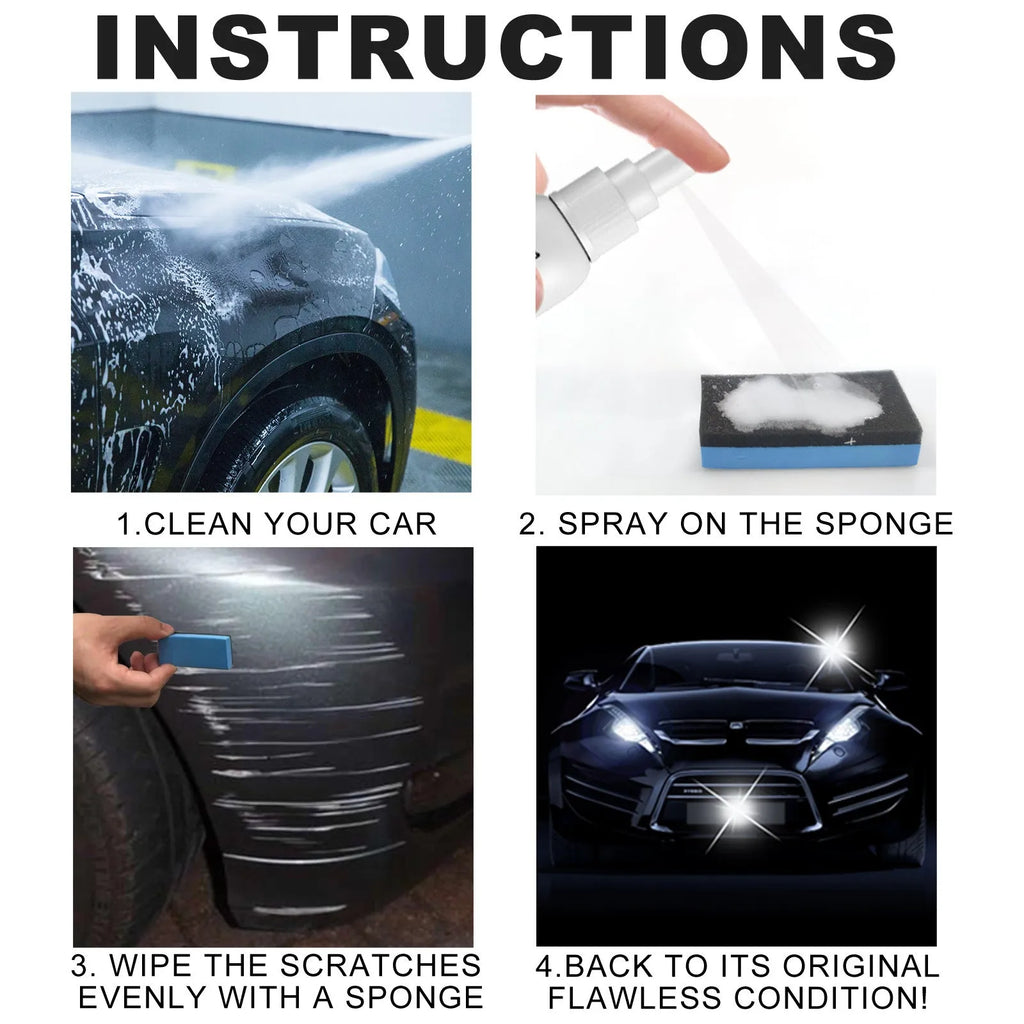Car scratch repair spray bottle for paint surface scratch removal and sealing glaze coating
