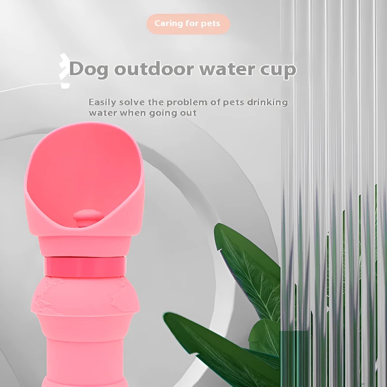 Silicone pet folding water cup collapsed and open, showing 350ml and 550ml size options in various colours