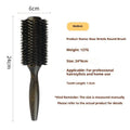Ladies boar bristle round styling brush in extra large size with wood handle