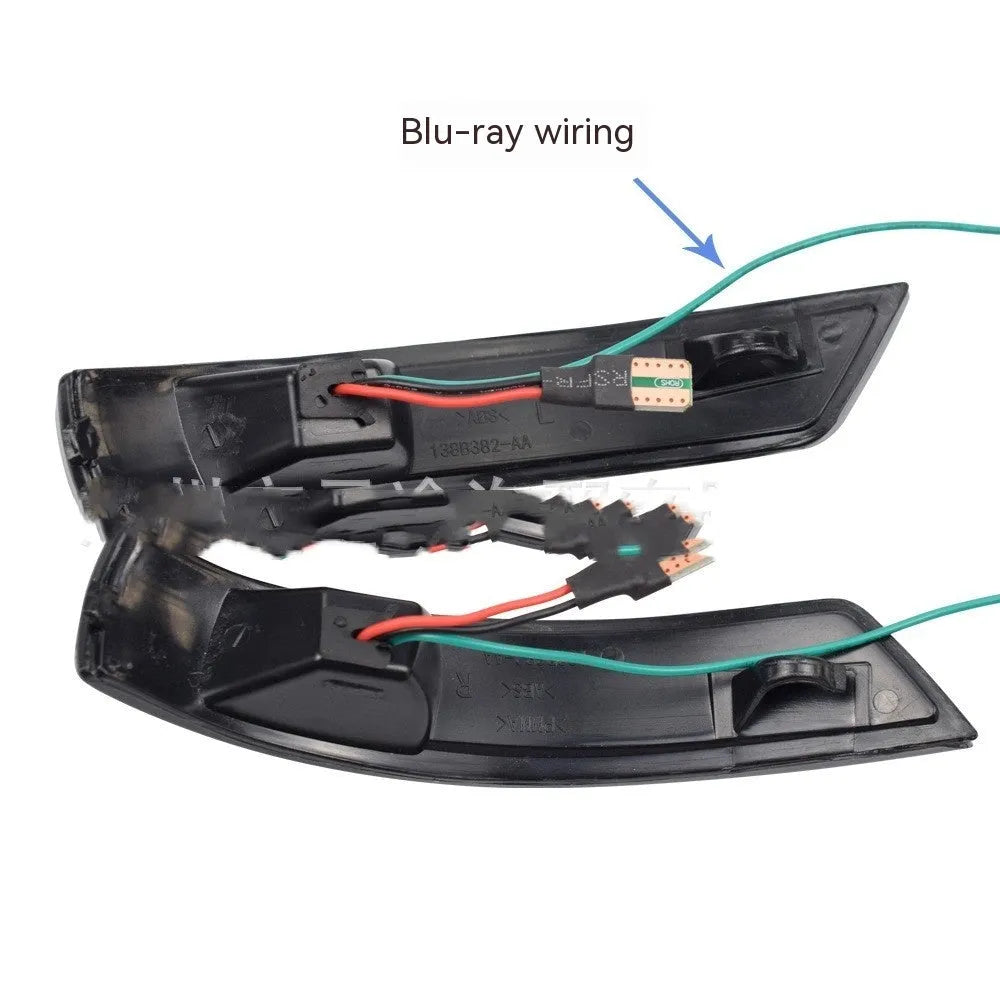 Ford Focus Mondeo rearview mirror waterfall light with blue and yellow LED options