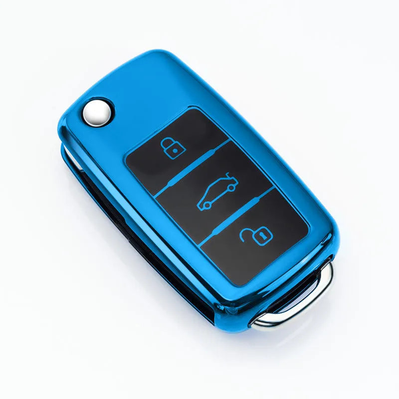 Volkswagen Model A car key cover case in TPU material showing four colour options