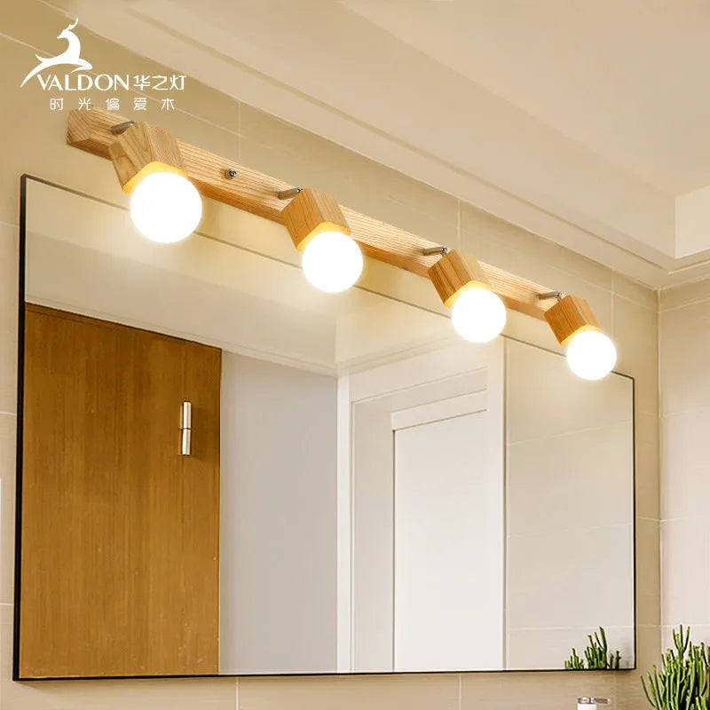 24cm circular mirror finish wall lamp with integrated LED lighting for bathroom or bedroom