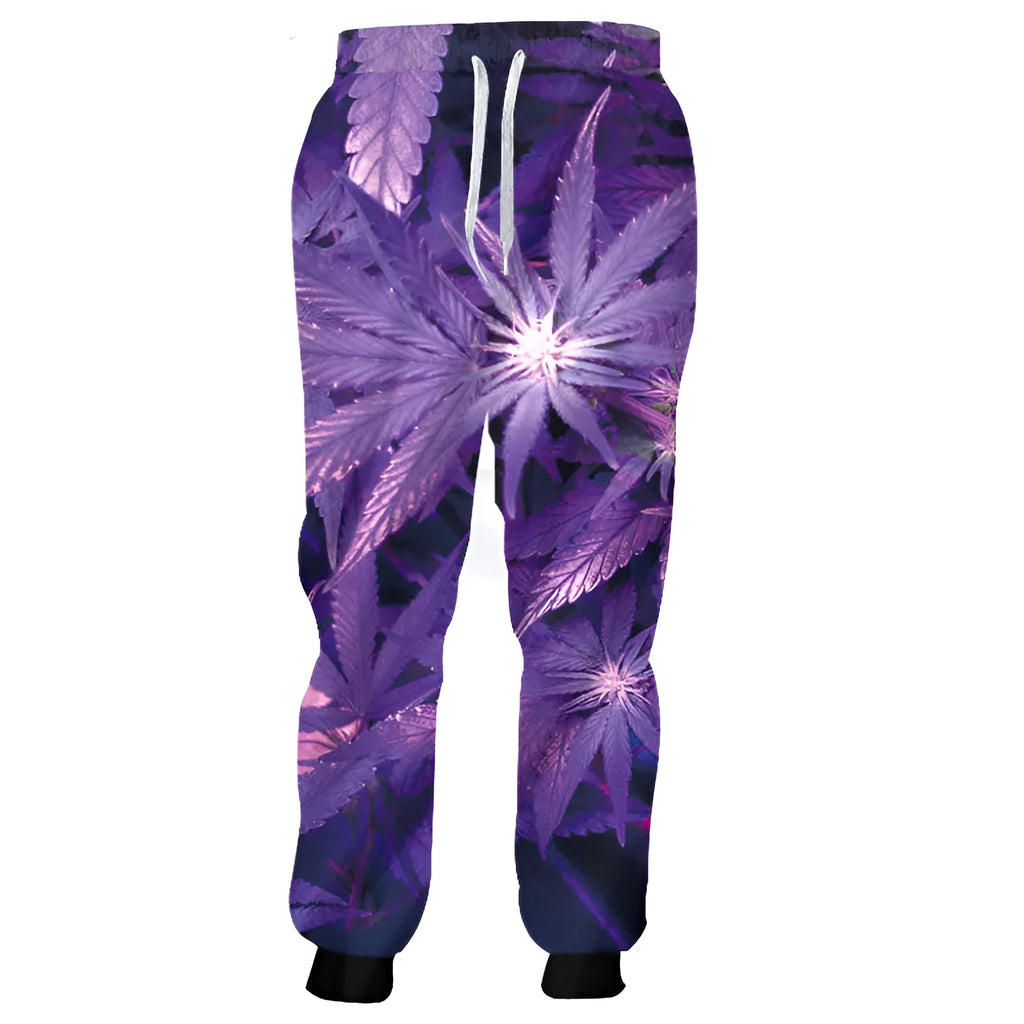 Men's loose fit joggers in cotton-spandex broadcloth with elastic waist and side pockets