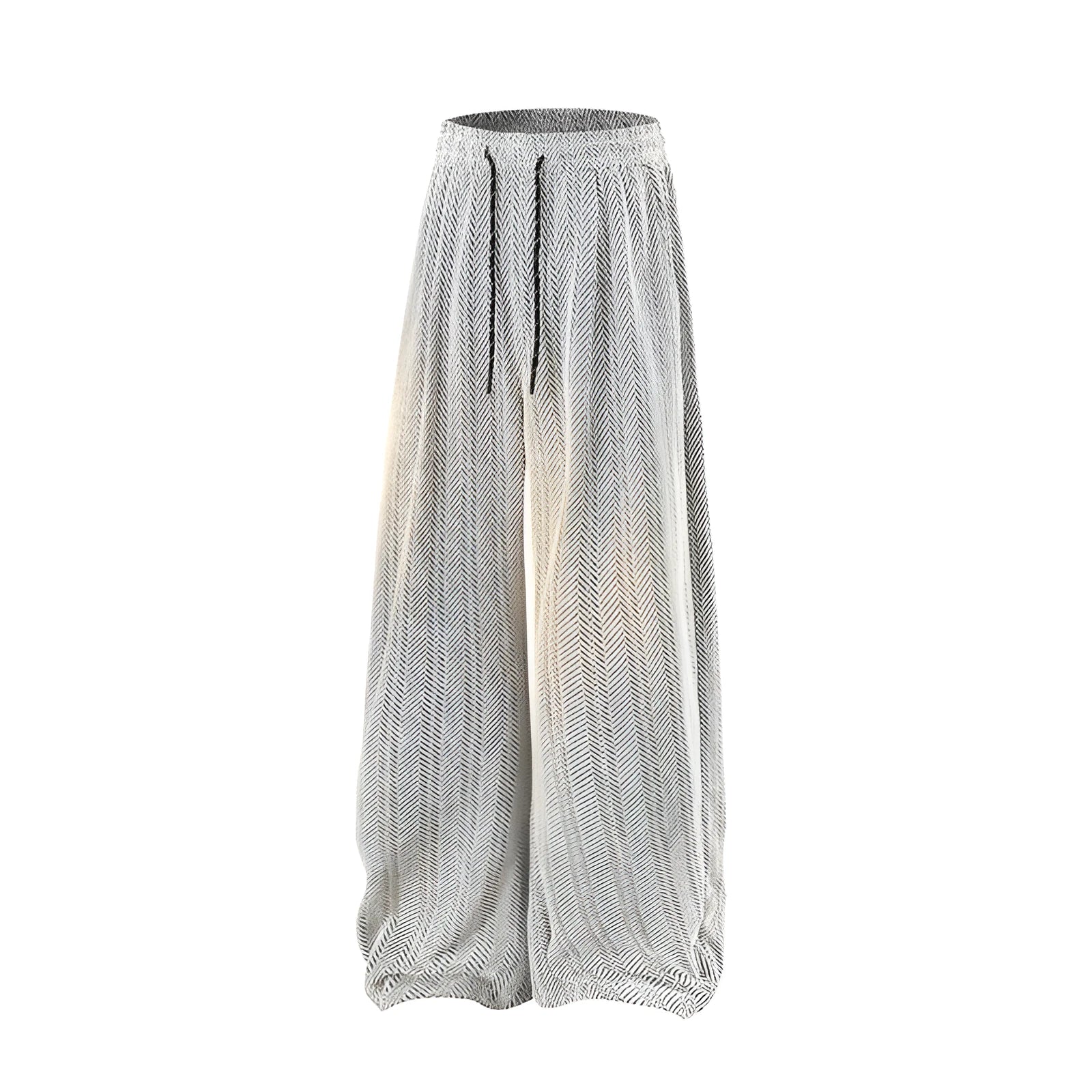 Plus-size straight-leg trousers with elastic waist, fleece lining and hollow-out detailing in black, dark grey or light grey