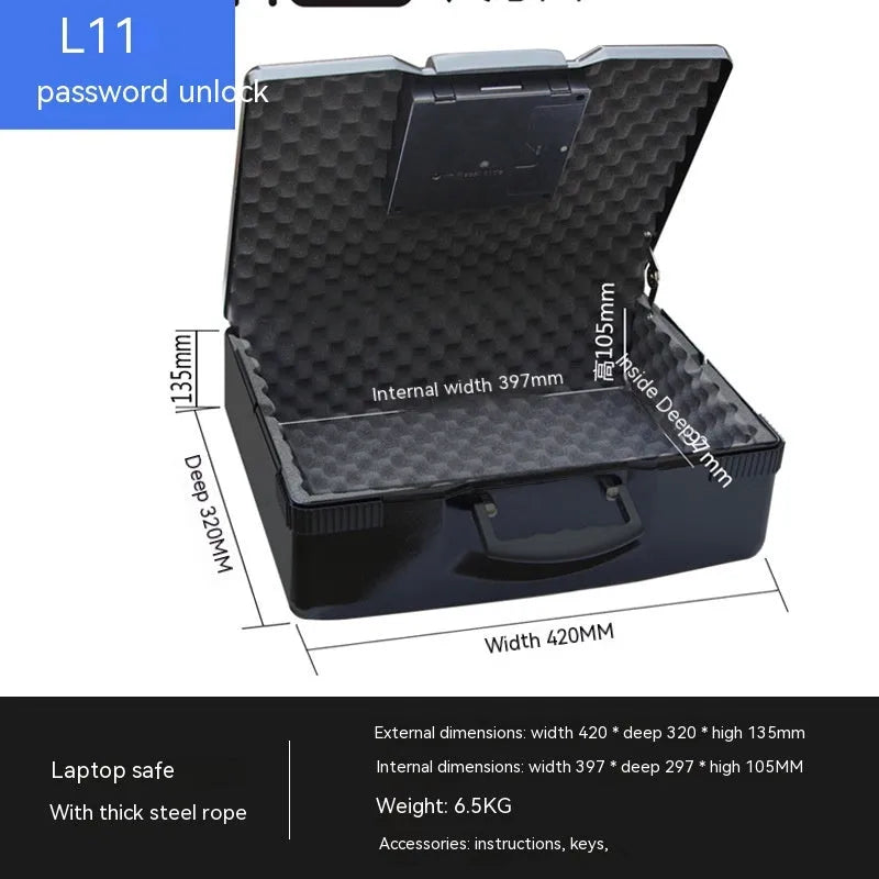 Portable L12 mechanical combination lock safe box in youjingang material
