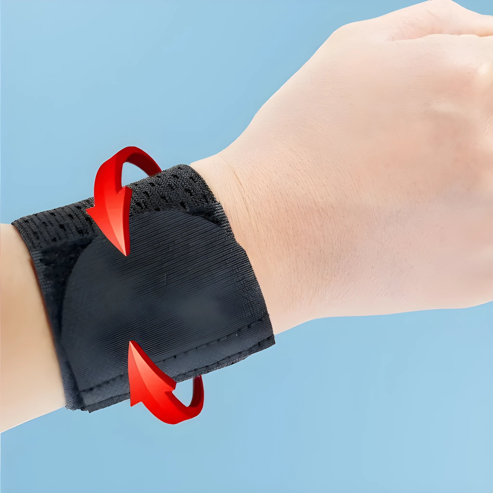 High elastic athletic wristguards in black, grey, and pink colours for sports wrist protection