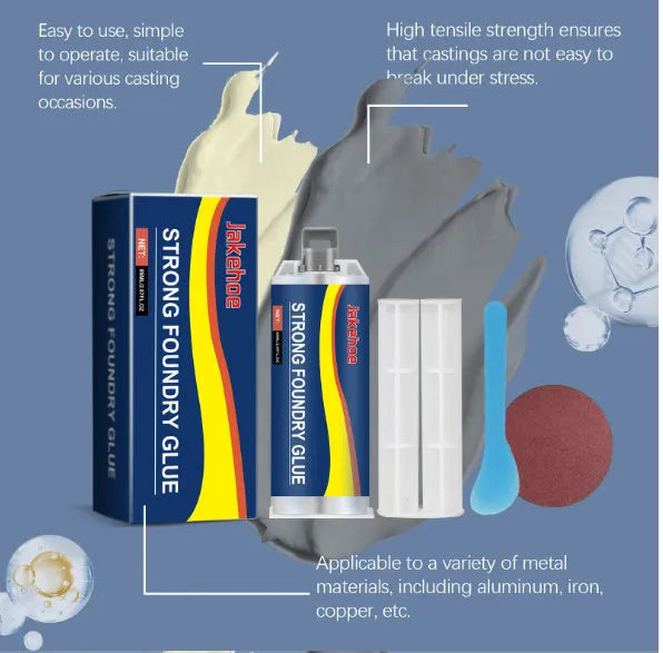 85ml metal epoxy adhesive kit with push rod, scraper and sandpaper for stainless steel copper aluminium repair