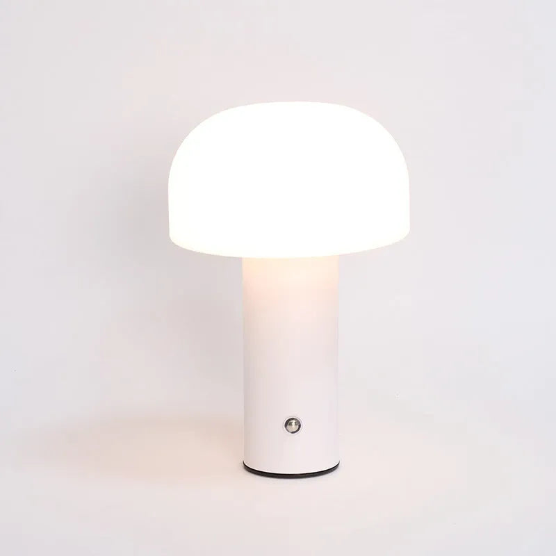 USB-powered dual-purpose table lamp with plug-in decorative element in black, green, orange, or white colours