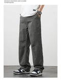Loose-fit cotton cargo trousers in apricot with large side pockets