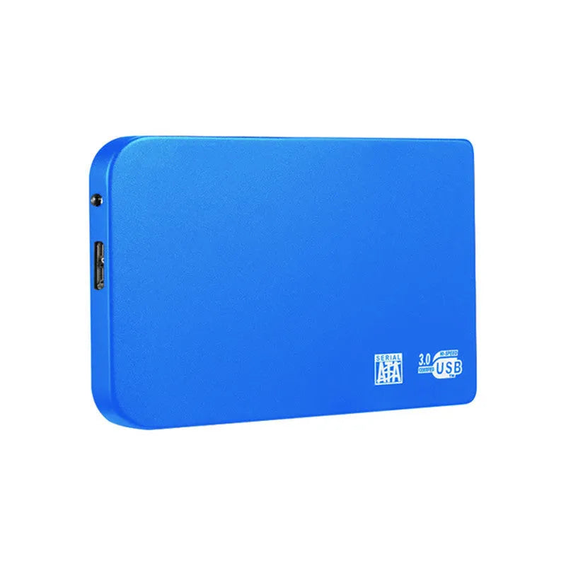USB 3.0 solid state mobile hard disk with metal shell in black, blue, red, and silver colours