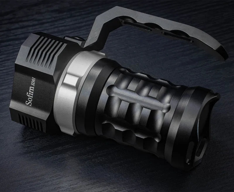 Aluminium alloy diving torch flashlight with waterproof case for outdoor use