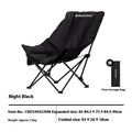 Night Black portable camping recliner folding chair with thickened Oxford cloth fabric