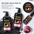 Red onion shampoo, conditioner, hair mask and essential oil four-piece hair care set