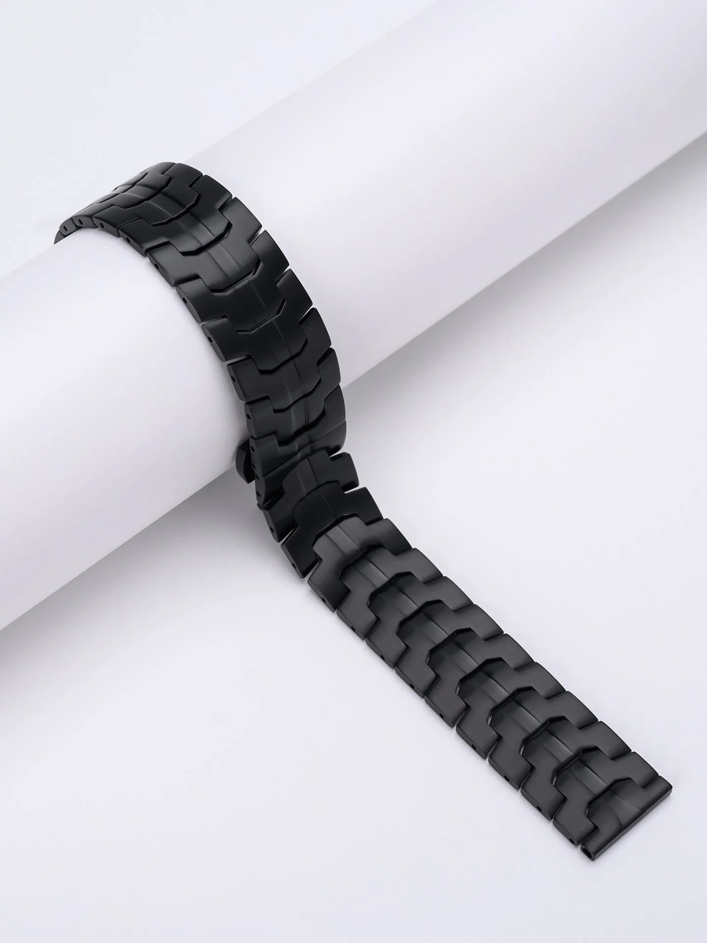 Stainless steel watch strap for Samsung Galaxy Watch in silver and black colours, showing 20mm and 22mm size options.