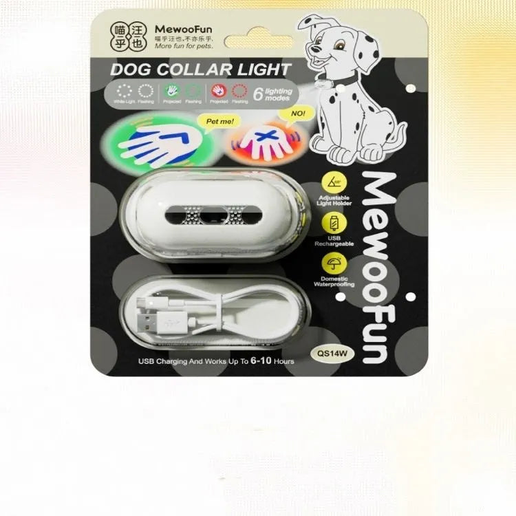 Pet LED luminous collar in one of four colours: Fresh Pink, Delicate Gray, Cure Green, or Caramel Mocha.