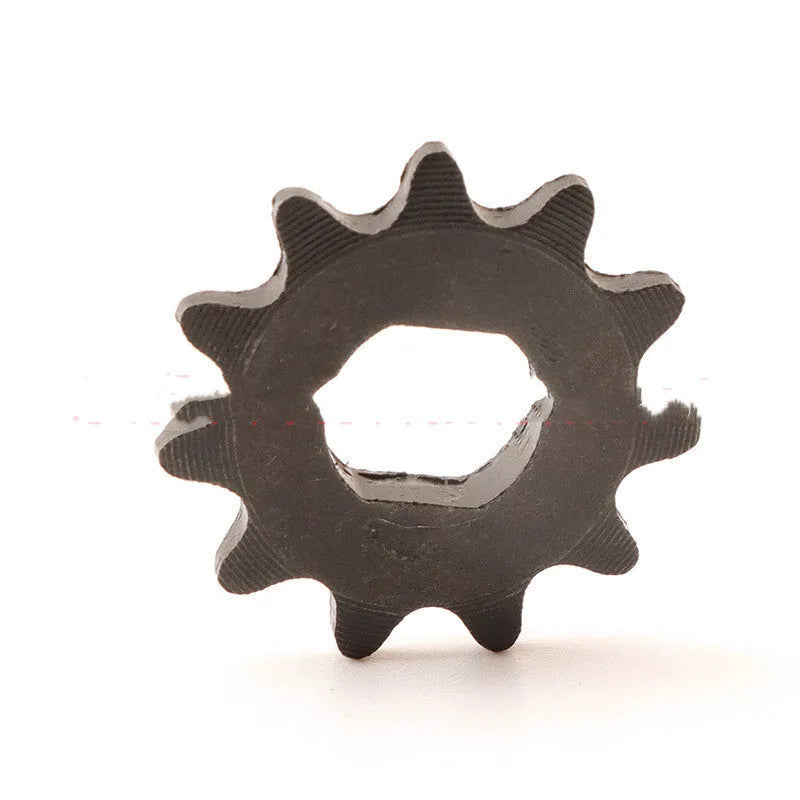 11-tooth cast iron motorcycle gear for 25hT8F chain reduction systems with non-circular appearance