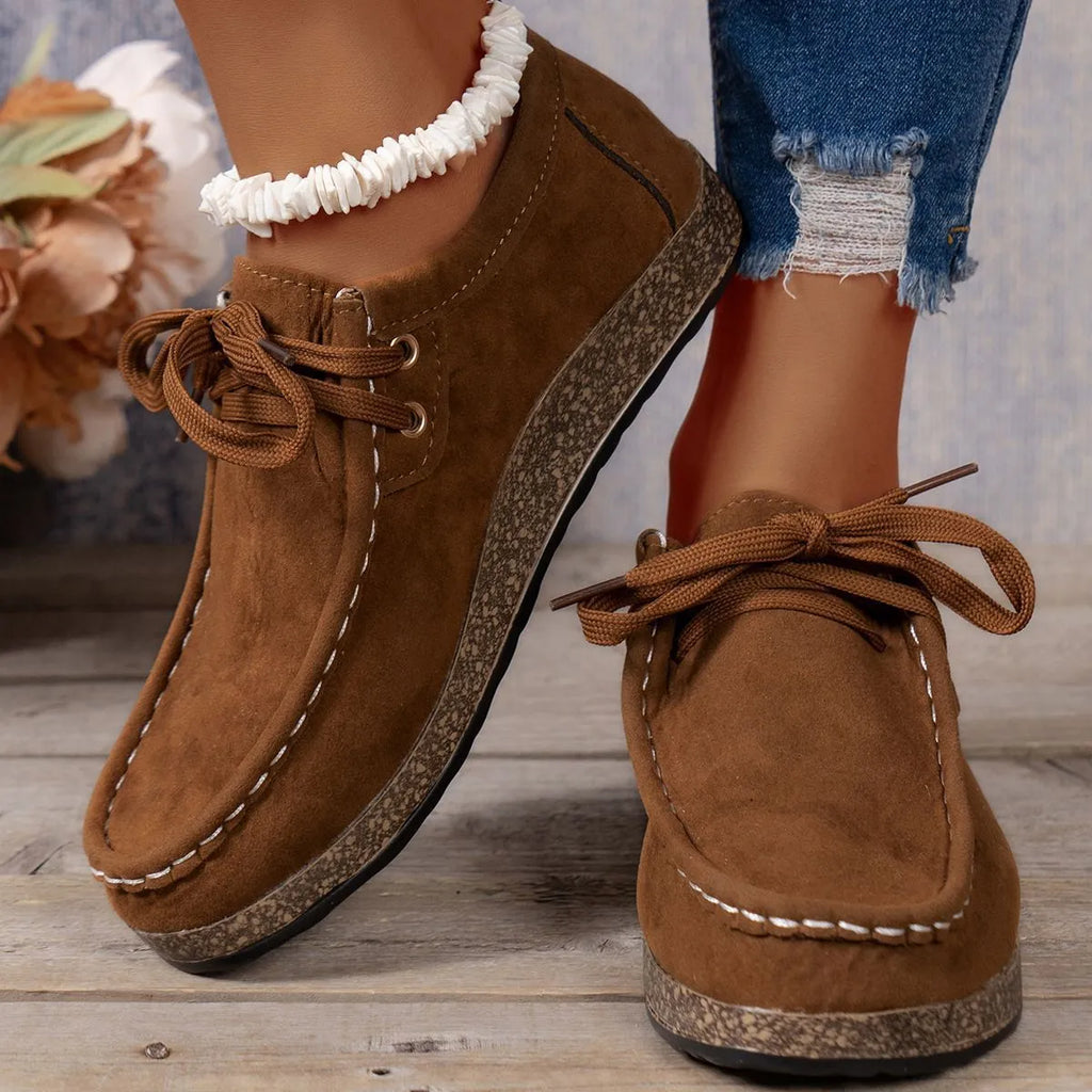 Plus size women's flat slip-on casual shoes with elastic band in five colours