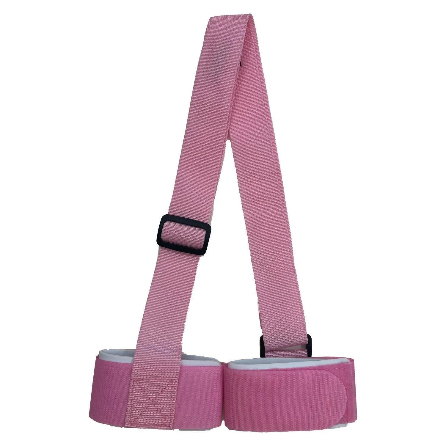 Adjustable skiing bandage strap with hook and loop fastening in multiple colours