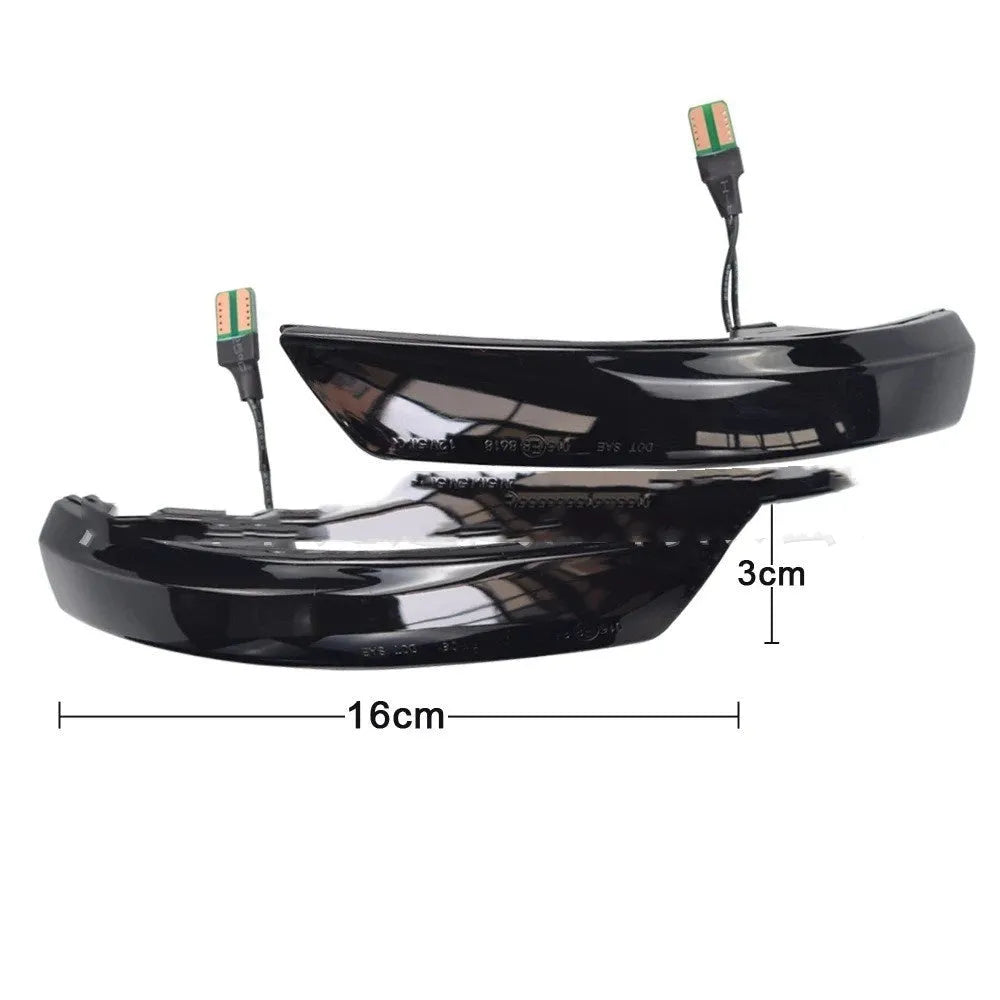 Ford Focus Mondeo rearview mirror waterfall light with blue and yellow LED options
