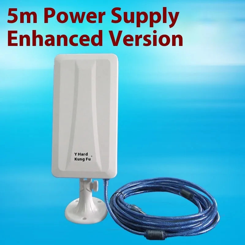 White USB wireless network adapter with high power transmission for 2.4GHz Wi-Fi connectivity