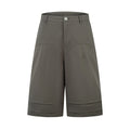 Retro wide leg denim middle pants in black or green with loose fit and zipper fly