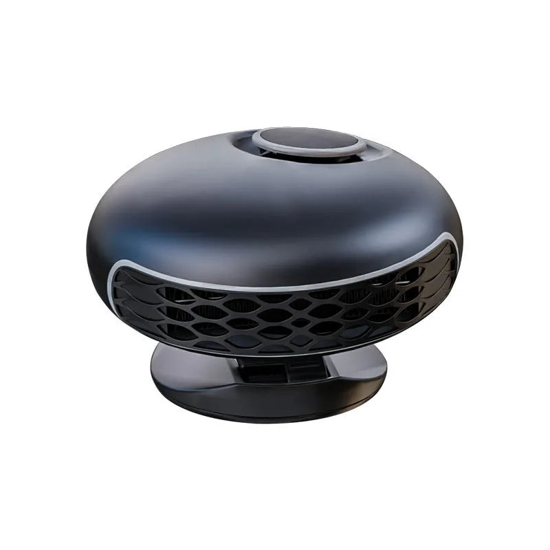 Black ABS car warm air blower heater with long cable for 12V or 24V vehicle defrosting