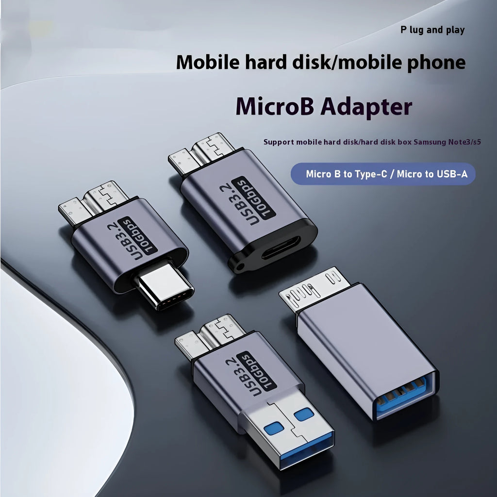 USB AM male to Micro-B male adapter connector for hard drives and phones