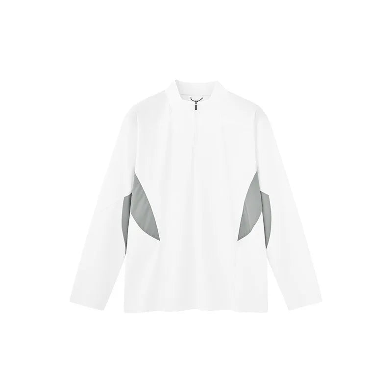 Men's lightweight polyester top in black and beige with long and short sleeve options