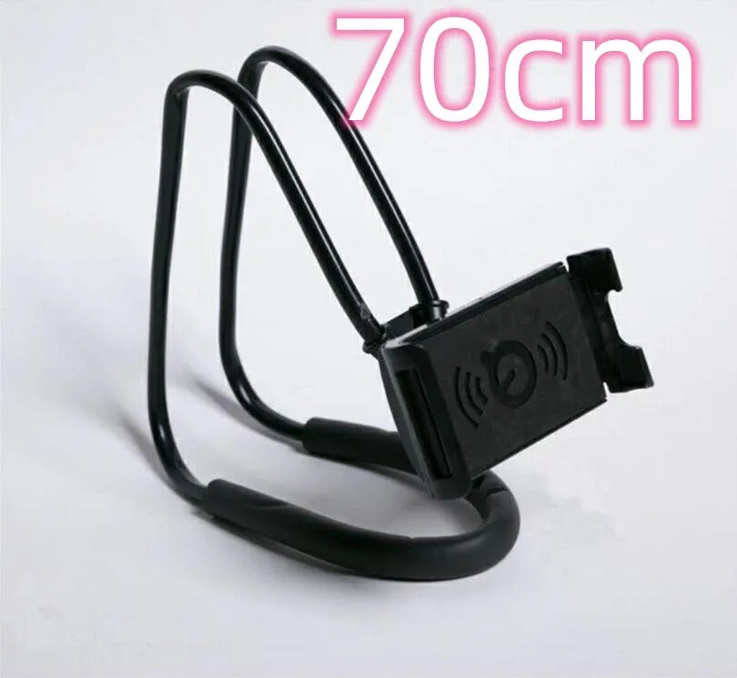 Universal smartphone holder in multiple colours showing 360-degree rotation feature.