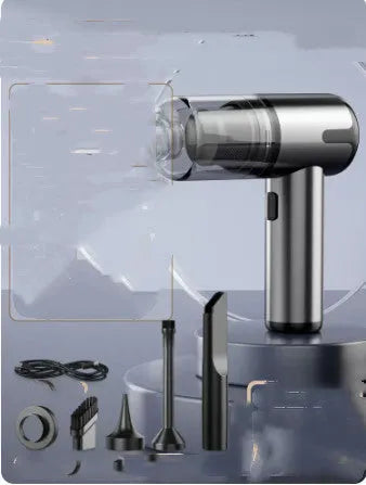 Wireless handheld car vacuum cleaner with brush attachment and Type-C charging cable