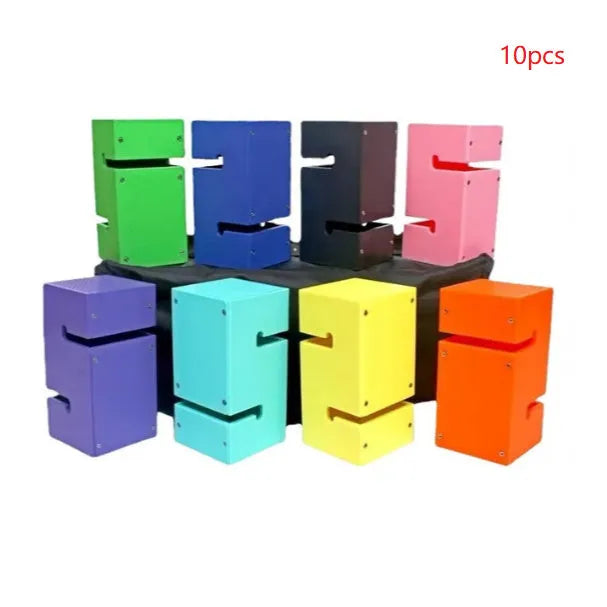 ABS plastic outdoor group building game equipment with pull ropes and tower blocks for team expansion activities