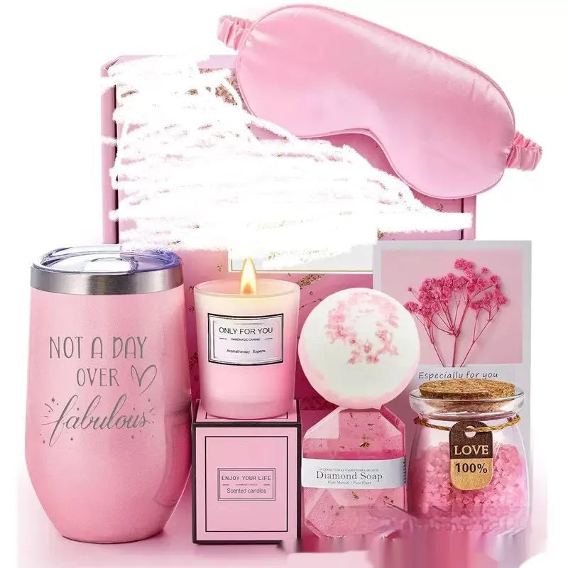 Soy wax aromatherapy candle bath gift set in modern simplicity style with multiple colour options
