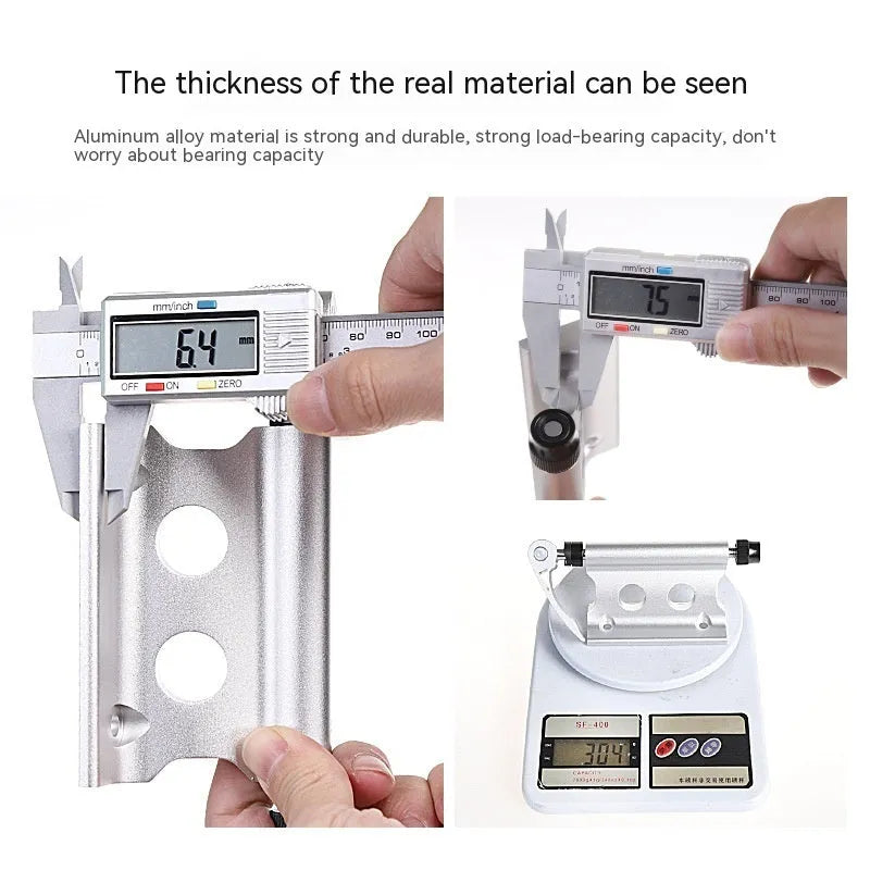 Silver metal bicycle front fork quick release fixing clip for transport and SUV modification