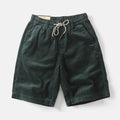 Men's khaki retro American-style straight-leg cargo shorts made from polyester for summer