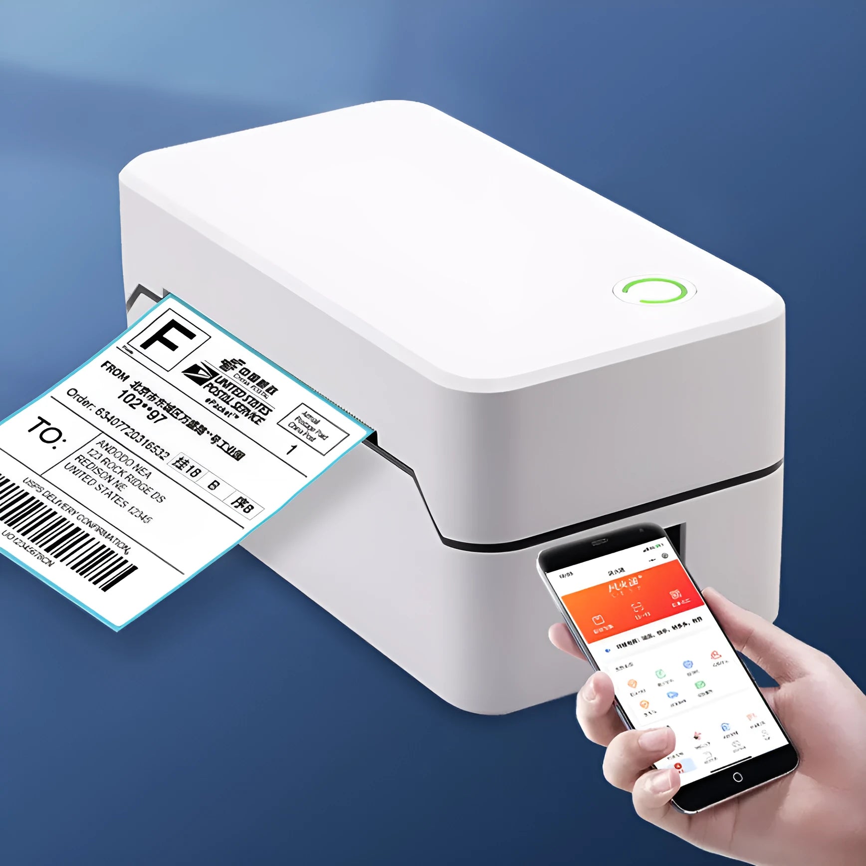 Thermal Express TDL401H Bluetooth and USB thermal printer showing compact 149mm length design