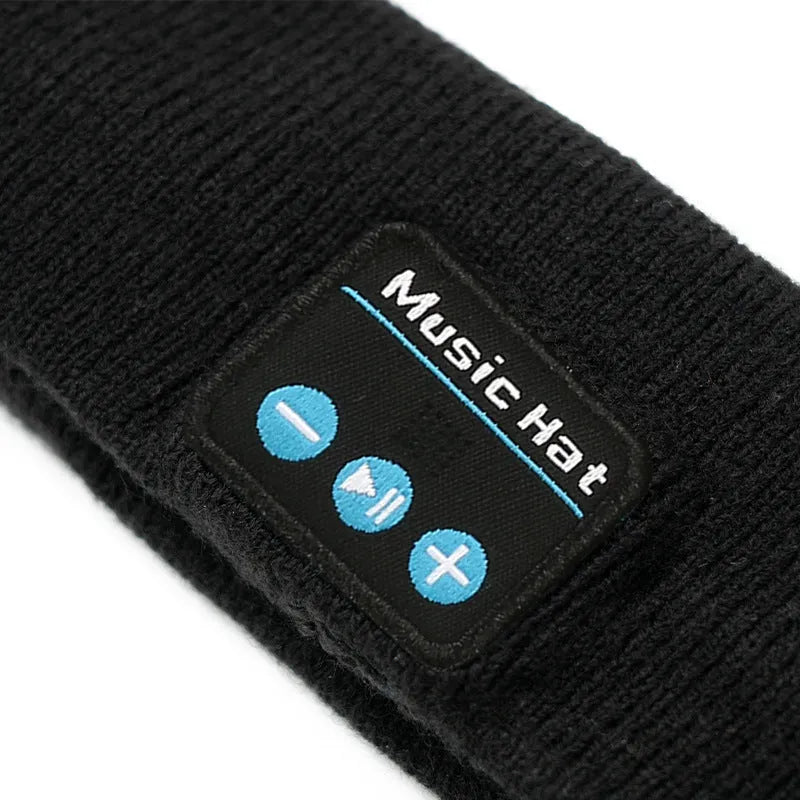 Bluetooth 5.4 sports headband with integrated eye mask and music scarf in black, dark grey, and grey-white colours