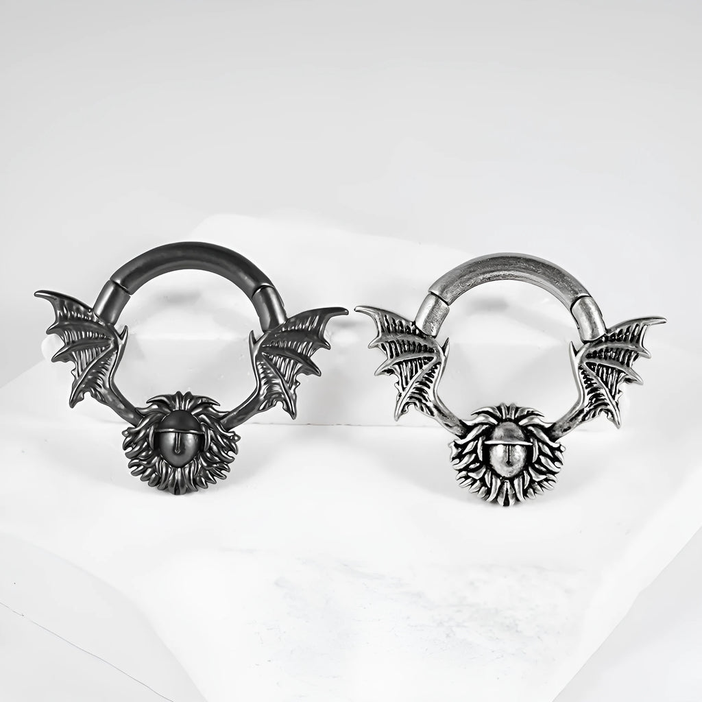 A pair of copper geometric magnetic ear extenders with a 15mm conical round magnet in one of eight style variations.