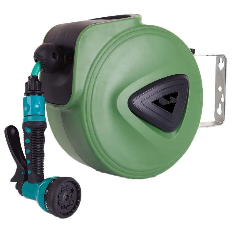 Automatic retractable hose reel with 10 metre PVC water pipe for car washing and gardening