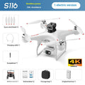 Brushless UAV drone with four-side obstacle avoidance and HD camera in flight position