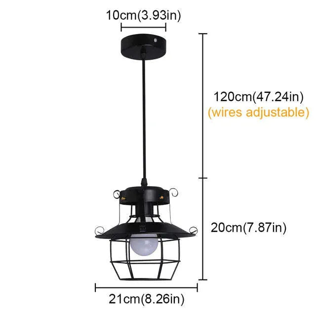 American iron droplight retro lantern lamp with single head design