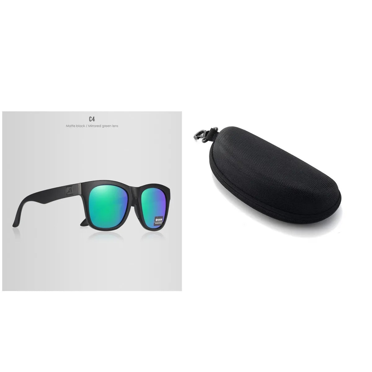 Thickened frame polarised sunglasses with TAC lenses for outdoor UV protection.