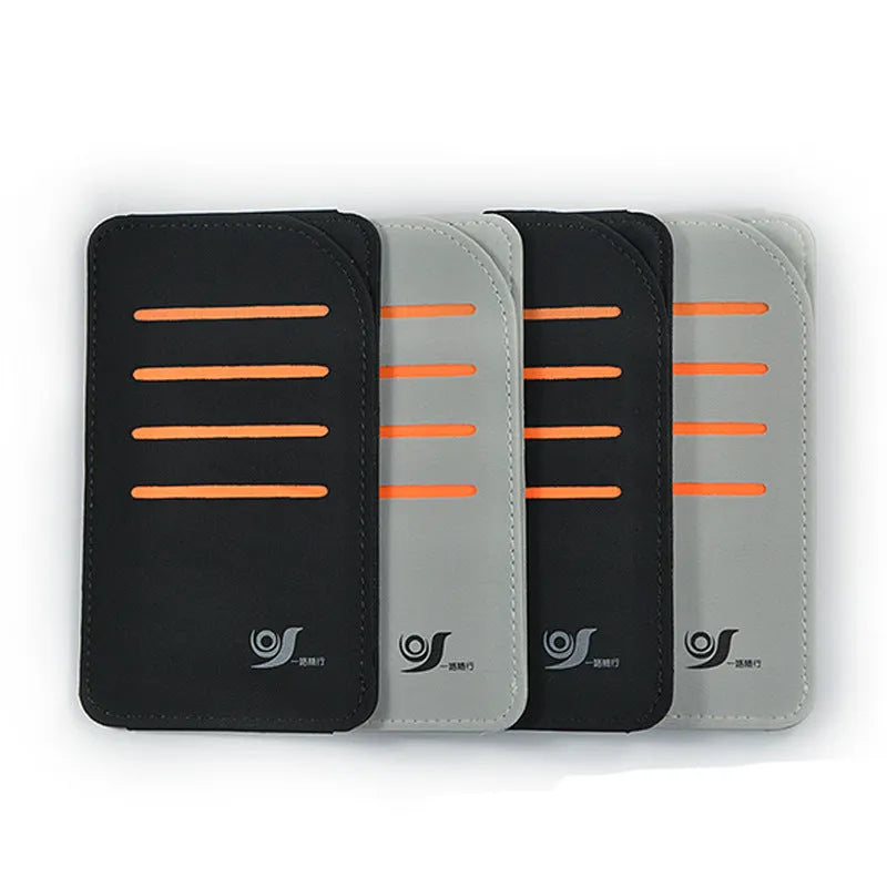 Set of four car sun visor shading panels and a vehicle storage bag.