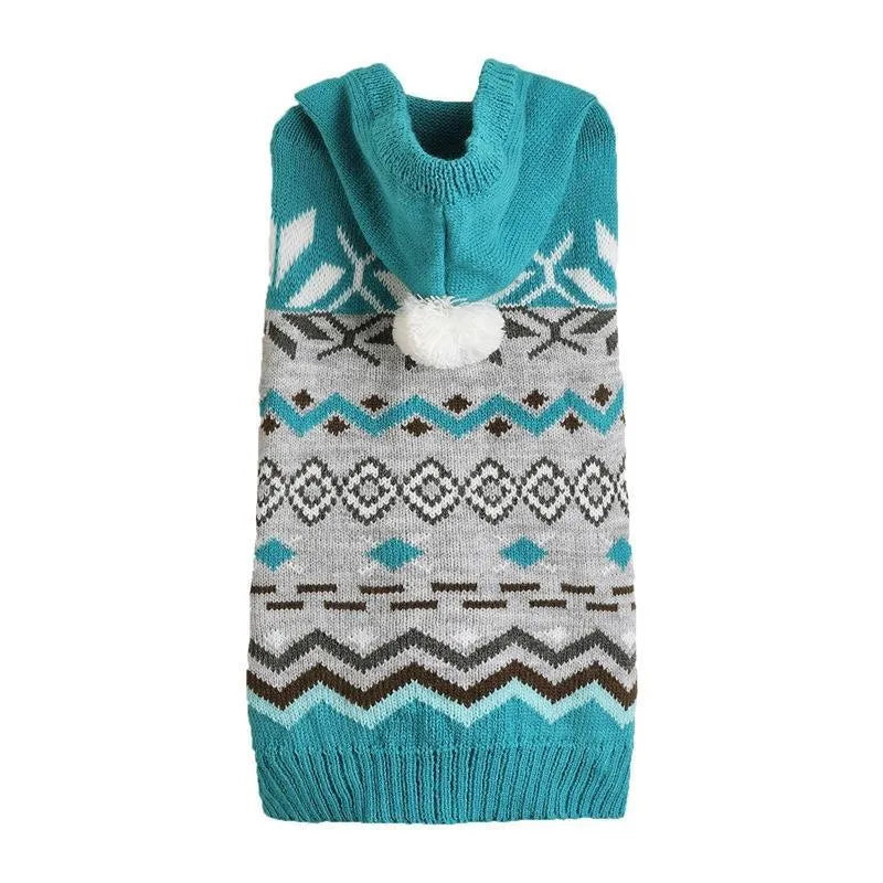 Classic diamond pattern pet sweater for dogs and cats in acrylic material