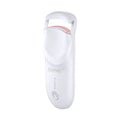USB-rechargeable electric heating eyelash curler in cream white colour with cable