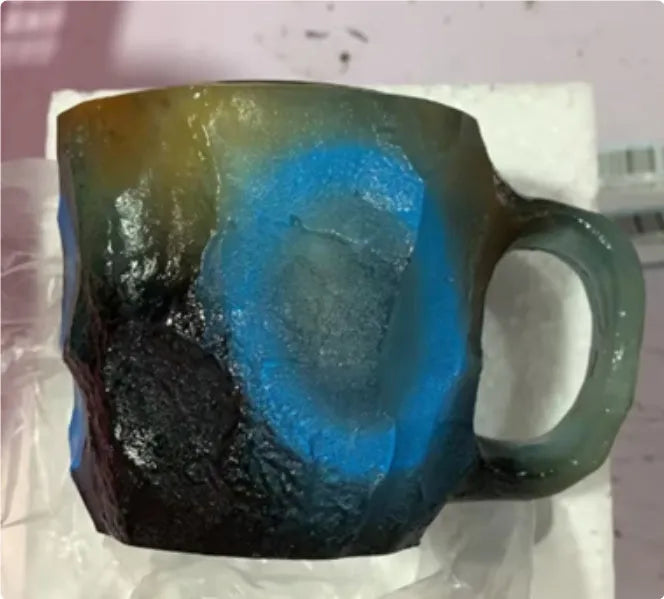 400ml mineral crystal resin coffee mug with handle in various colour options